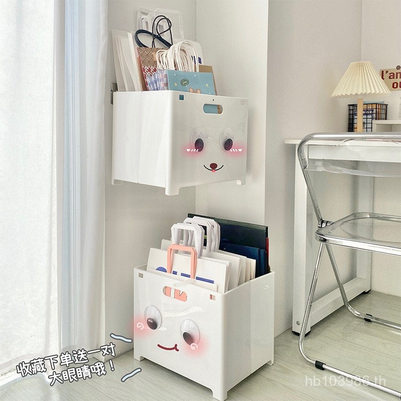 ถุงกระดาษตะกร้าเก็บของ Hoarding Snacks Shopping Bag Influencer Storage แขวนผนัง Taoqi Book พับขนาดให