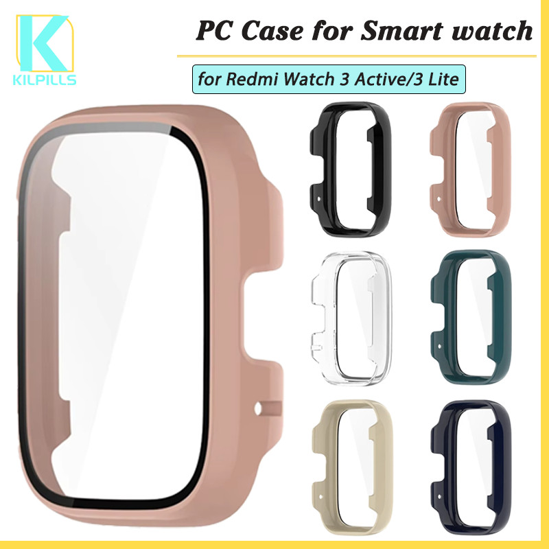 เคสกระจกนิรภัย PC for Redmi Watch 3 Active / Mi Watch 3 Lite ฝาครอบกันชนป้องกันหน้าจอ for Redmi Watch 3 Active