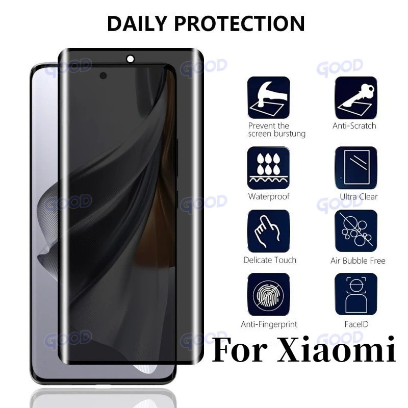 กระจกนิรภัยป้องกันหน้าจอกันกระแทก Anti-Spy สําหรับ Xiaomi 15U 14U 14Pro 13U 12sU 12sPro 12 11U 11Pro
