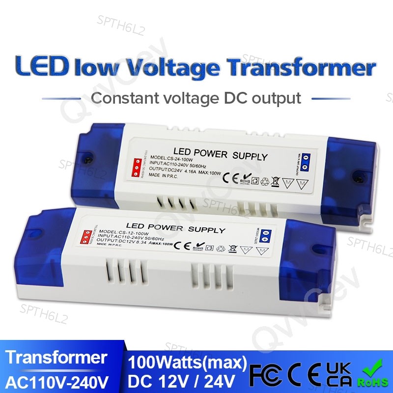 1pcs 100W LED Driver Transformer 110-240VAC to DC 12V/24V 100W Switching Power Supply สําหรับไฟแถบ T