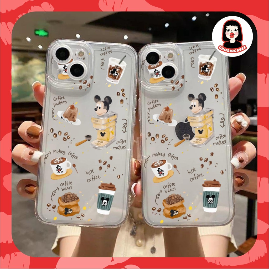 MICKEY COFFEE ANGEL EYE PRINTINGกรณีRealme c67 11 9 Pro c53 c55 5 5i c11 c12 c25 c15 c20 c21 c21y c2