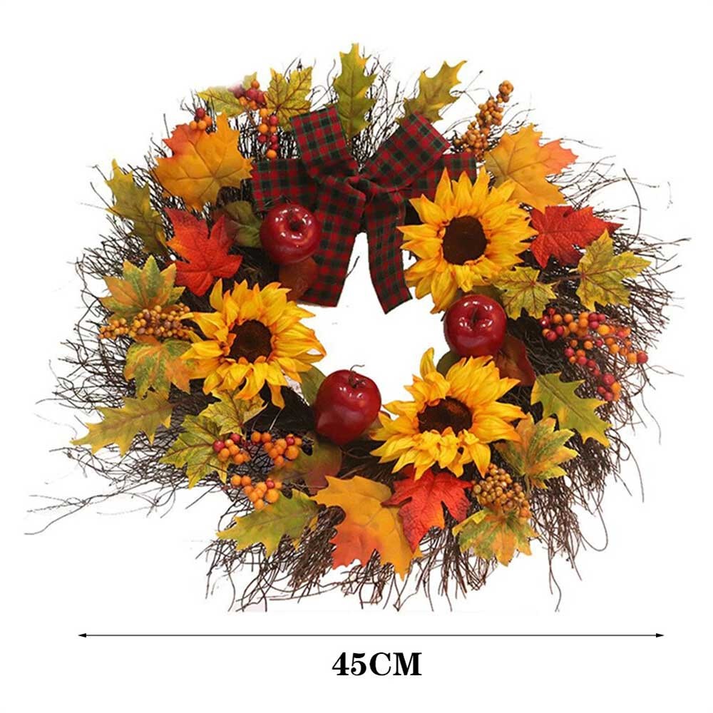 Christmas Thanksgiving Decoration Flower Wreath Sunflower Flower Wreath