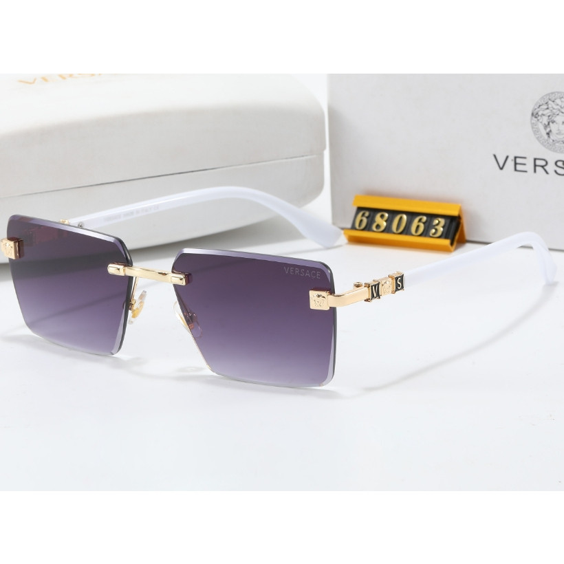 Versace แว่นกันแดด สไตล์ Aviator กรอบอะลูมิเนียม