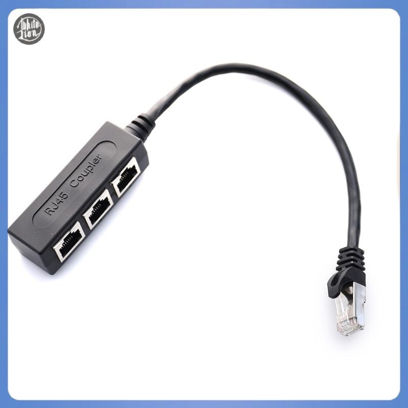 WL| RJ45 Splitter LAN Ethernet Network RJ45 Connector Splitter Adapter Cable ใหม่