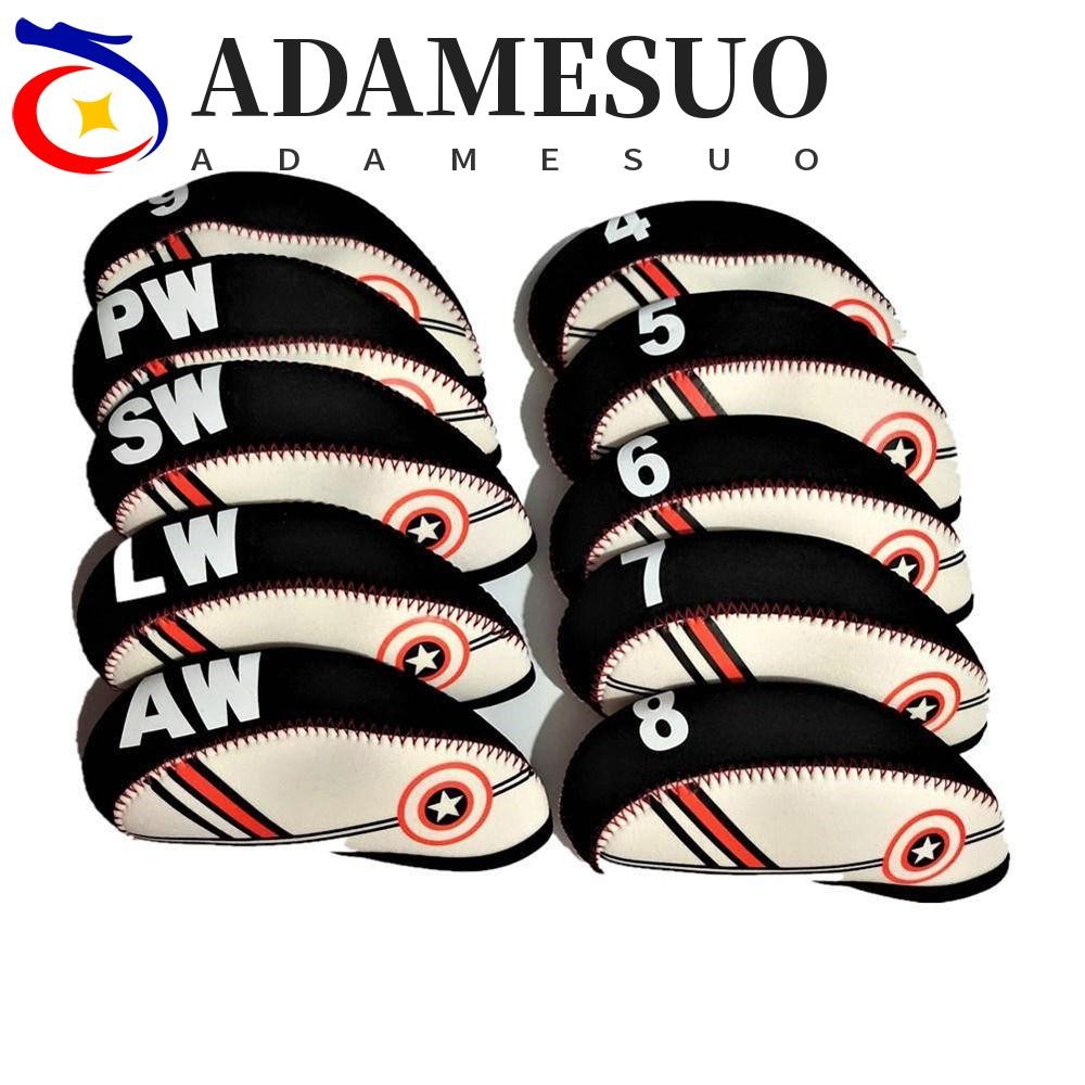 ADAMESUO Golf Iron Headcover Golf Putter ทนทานกอล์ฟเหล็กชุดฝาครอบป้องกันอุปกรณ์การฝึกอบรมกอล์ฟการออก