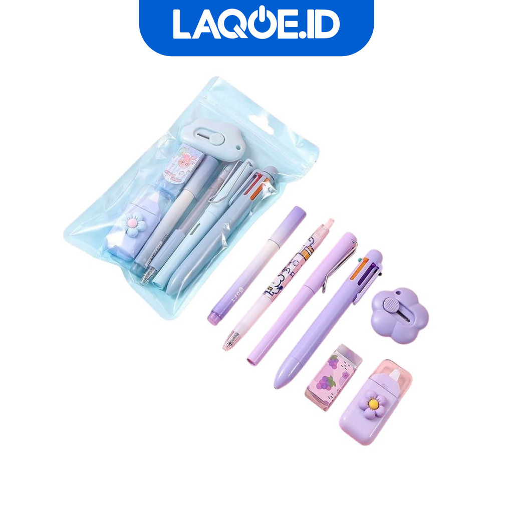 7 In 1 ชุดเทปลบคําผิดปากกาเจลยางลบเครื่องตัดเทปลบคําผิดชุดของขวัญโรงเรียน ATK3018