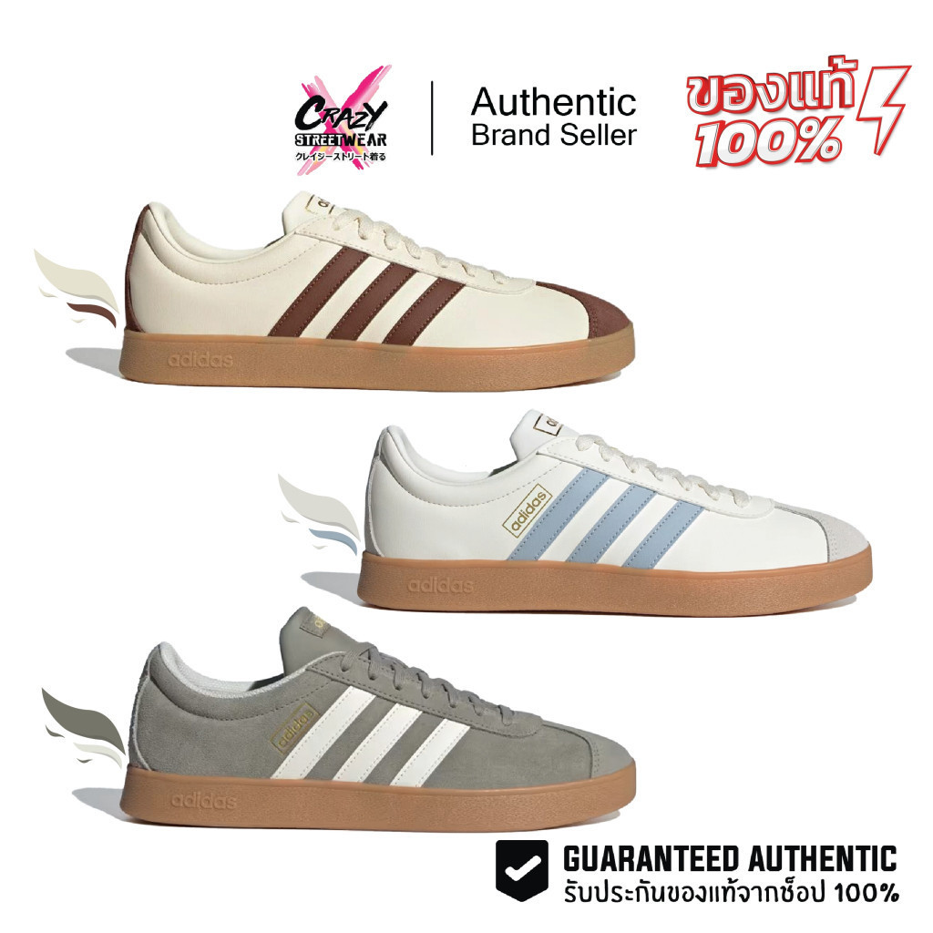 Adidas VL Court 2.0 ของแท้ (ID6016/JH5063/JH5078) รองเท้า Adidas ที่ได้รับอนุญาตอย่างเป็นทางการ