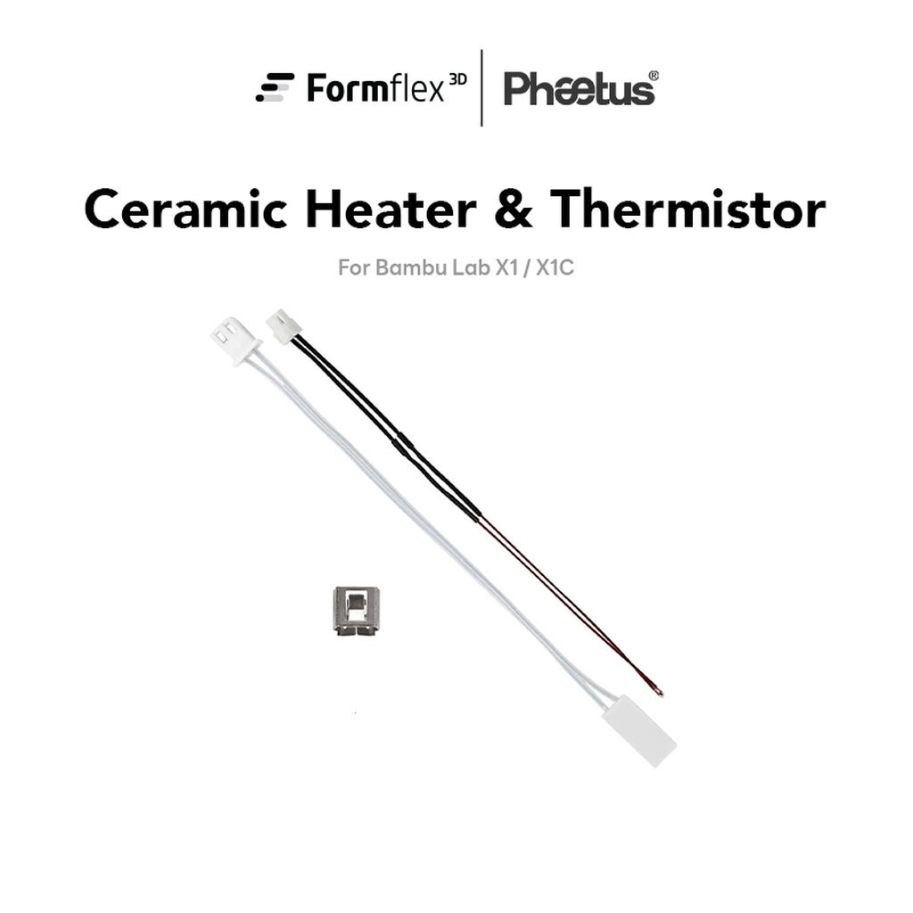 Phaetus Ceramic Heater & Thermistor For Bambu Lab X1/X1C