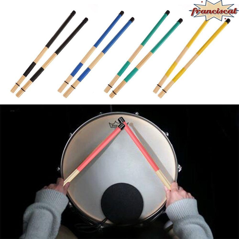 FRANCISCAL สายรัดลวด Jazz Maple Drum Sticks, ไม้กลองแปรงอุปกรณ์เพอร์คัชชัน Drum Stick, Drum Hammer D