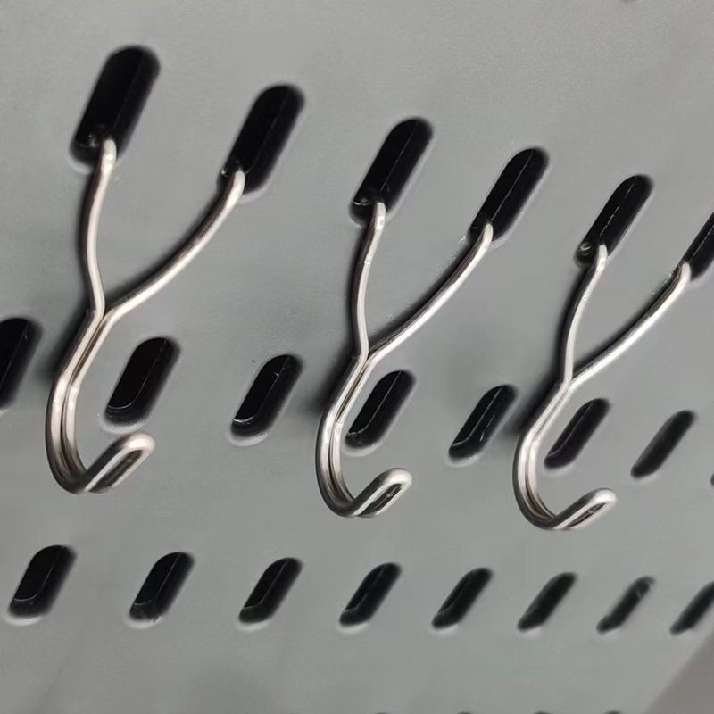 Hot Sale#304Stainless Steel Pegboard Accessories Storage Rack Organizer Hooks Clip-on Pegboard Hooks