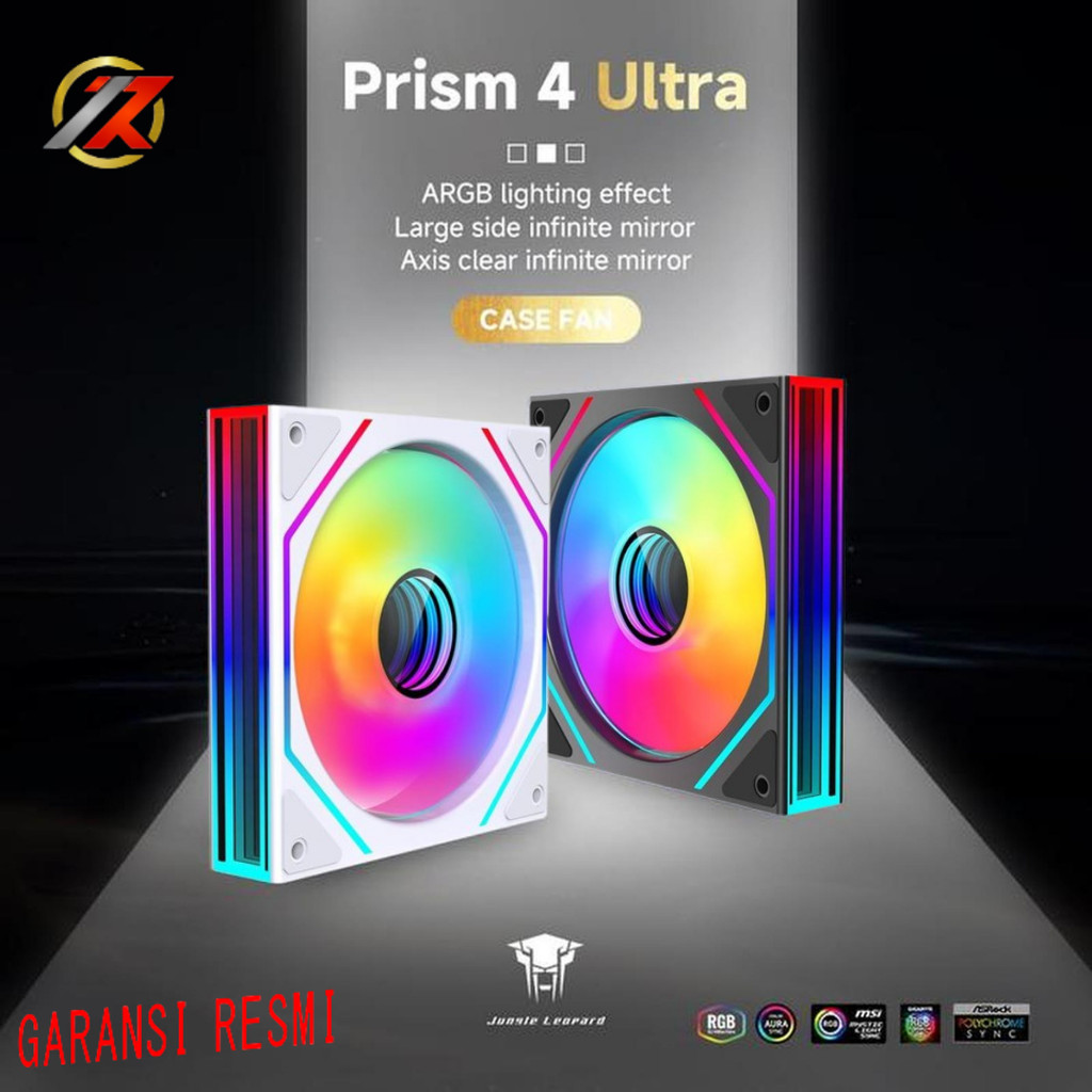 JUNGLE LEOPARD Prism 4 Ultra ARGB FORWARD & REVERSE พัดลม PWM 120 มม | ปลอกพัดลม Jungle Leopard Pris