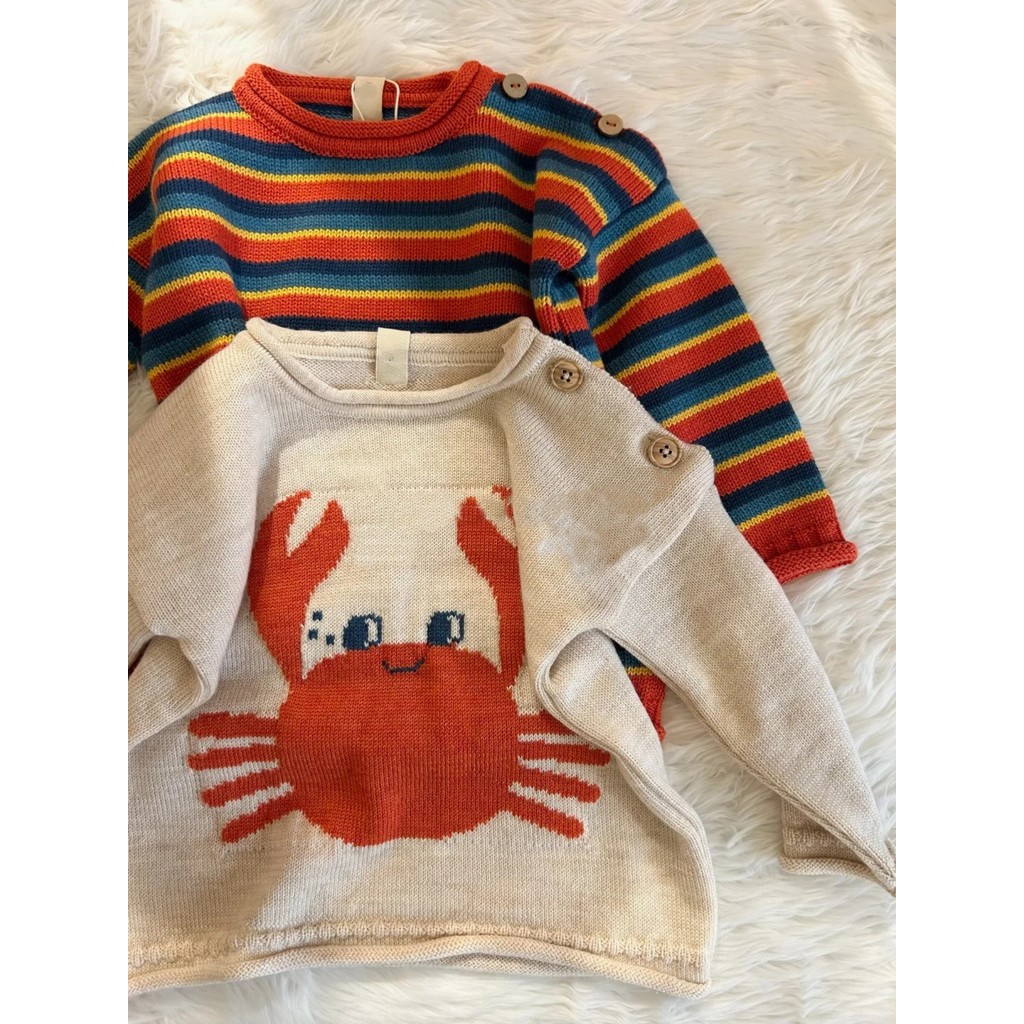 「สินค้าลิขสิทธิ์แท้」IRIS KIDS Aw  IKS35020 Crabby Cutie top/pants สไตส์เกาหลี ผ้านุ่มใส่สบาย ชุดเข้าเซ็ทเด็ก - รูปที่ 3