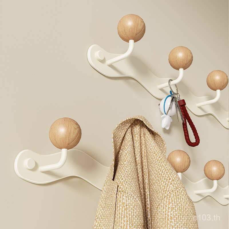 ประตูทางเข้าเสื้อผ้า 9V7T ทางเข้าในครัวเรือนเจาะฟรีด้านหลังแขวนแขวนผนังเสื้อผ้า Hook Hook Fitting Ro