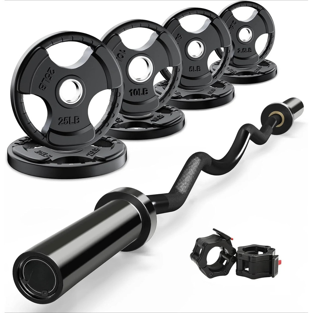 EZ Curl Bar ขนาด 2 นิ้ว สำหรับบริหาร bicep, tricep และยกน้ำหนัก รองรับน้ำหนักได้สูงถึง 700 lbs