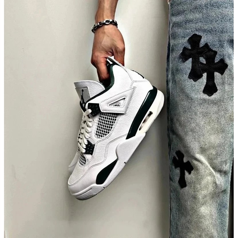 รองเท้าแอร์จอร์แดน AJ4 Retro Oxidation สีขาวเขียว สำหรับบาสเก็ตบอล FQ8138-103