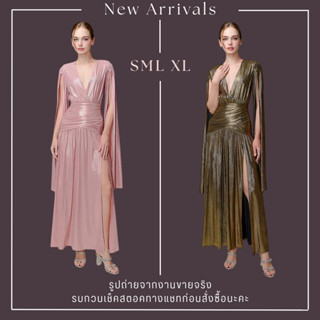 ❥S-XL เดรสออกงาน งานป้าย LUXE ชุดออกงาน เดรสงานแต่ง เดรสชมพู…