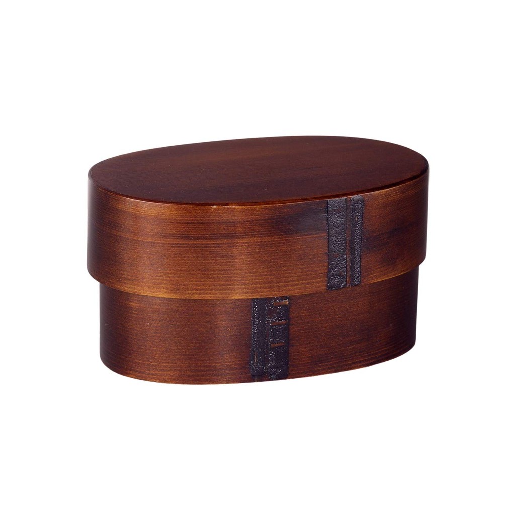Kiso Hinoki Magewappa 2-Tier Bento Box 750ml  Handmade Urushi Lacquer Japan