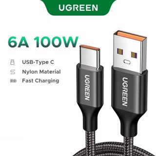UGREEN สายชาร์จ 6A 100W USB A ถึง USB C Nylon Fast Charger T…