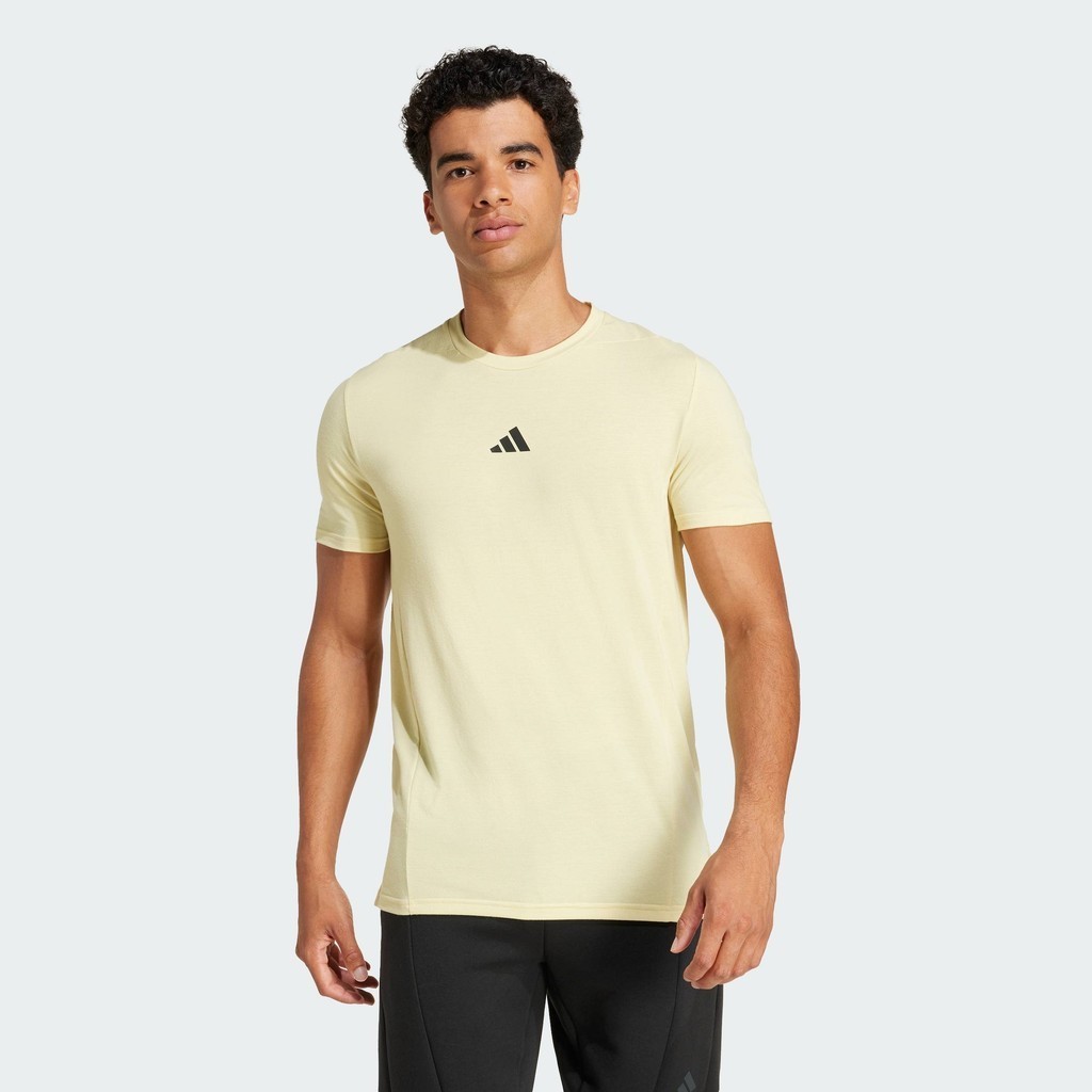 adidas Gym & Training Designed for Training Workout Tee Men Yellow JI5773