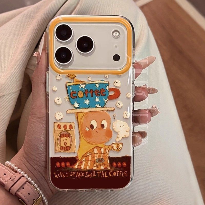 กราฟฟิตีกาแฟดาวเคสโทรศัพท์เหมาะสําหรับiPhone17 16 15 14 13 11 12Promax 11Promax 12Pro 14plus 15Promax