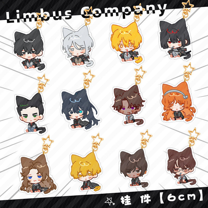 Ishmael Ryōsh Aregor Faust Anime KeyChain ‌Limbus Company Men Key Chain สําหรับผู้หญิงรูปการ์ตูนอะคร