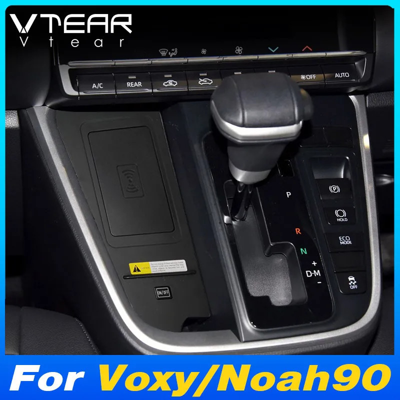 รถ QI Wireless Charger สําหรับ Toyota Voxy Noah 90 2022-2024 อุปกรณ์เสริม 15w Fast ชาร์จโทรศัพท์แผ่น