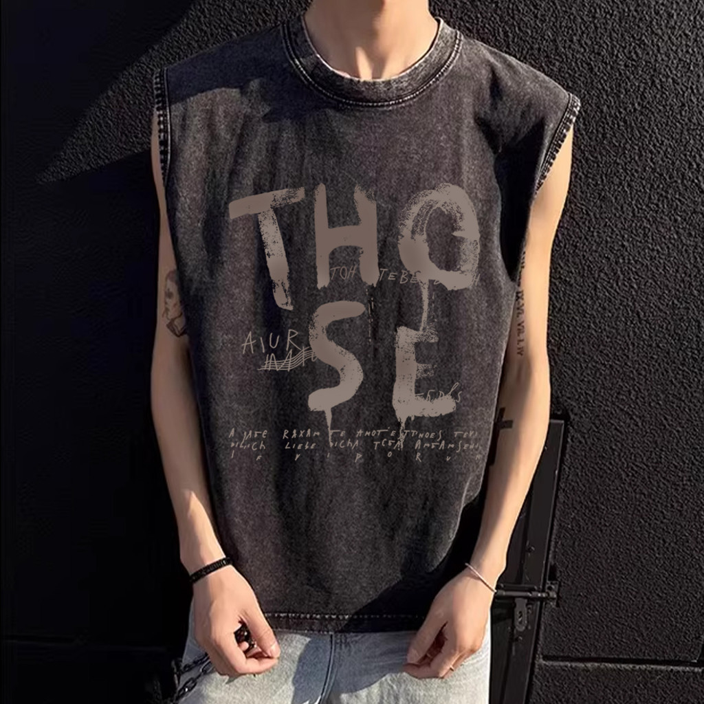 Sea.Tee เสื้อยืด oversize เสื้อแฟชั่น ผ้าCotton 100% สบายและนุ่ม แขนสั้น”THOSE vest ” สไตล์ลำลอง S-3XL