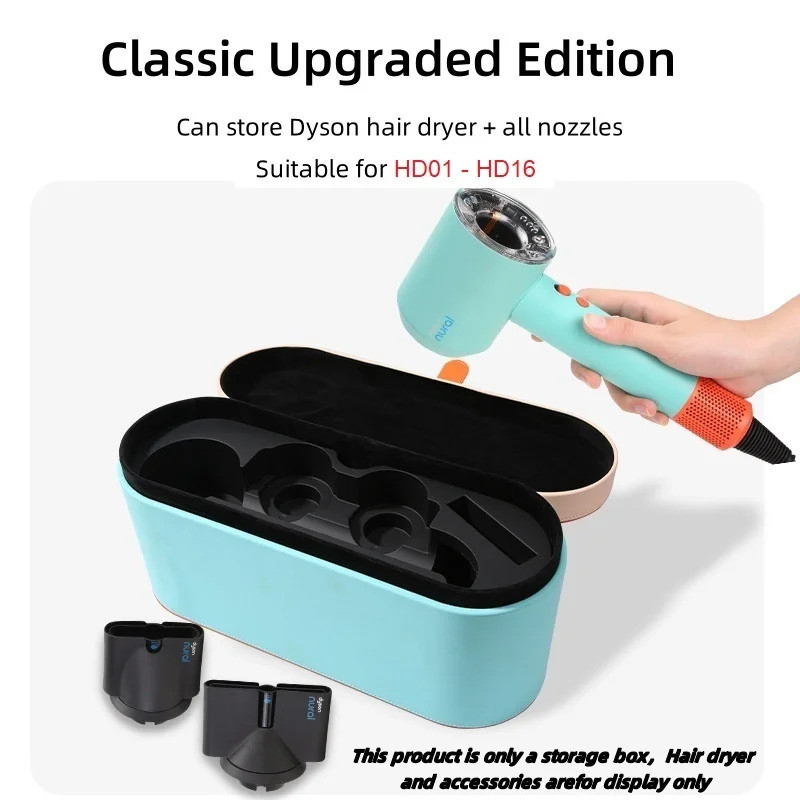 อัพเกรดใหม่ Dyson เครื่องเป่าผมกล่องเก็บ,สําหรับ Dyson Hd01-hd16 แบบพกพาเครื่องเป่าผม Organizer กระเ