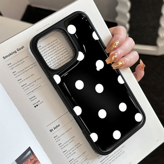 Lskase case for iphone xr 11 12 13 14 15 16 17 air pro max plus back cover Spot pola tpu case black handphone casing SNK