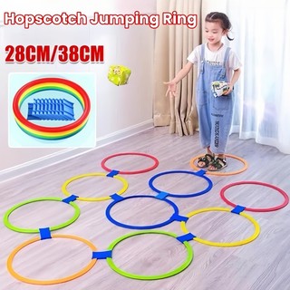 10PCS Hopscotch Jump Ring Set Outdoor Toy For Kids Jumping Hoops for Training Outdoor Playground