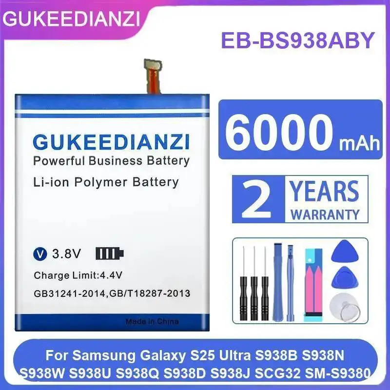 แบตเตอรี่โทรศัพท์มือถือ EB-BS938ABY 6000mAh สําหรับ Samsung Galaxy S25 Ultra S938B S938N S938W S938U