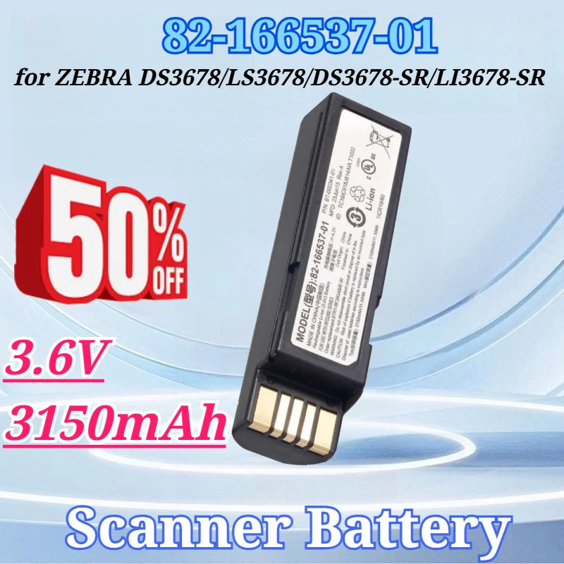 3.6V 3150mAh 82-166537-01 สําหรับ ZEBRA DS3678 LS3678 DS3678-SR LI3678-SR BT-000341-01 RFD200BTRY-RF