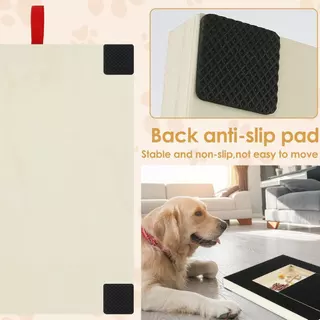 กระดานลับเล็บสําหรับสุนัขพร้อมกล่องรักษา 35 x 25 x 3 ซม. กระดานลับเล็บสุนัขสําหรับเล็บกระดานลับปลอดความเครียดสําหรับกรงสุนัขกระดาษทรายเกา