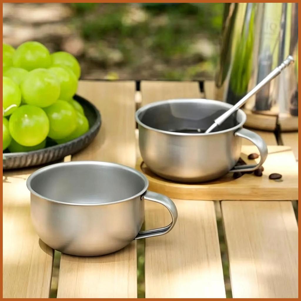 Camping ถ้วย 220ml โลหะ Shatterproof Drinkware กลางแจ้ง Camping ถ้วยน้ําสําหรับเด็กผู้ใหญ่กลางแจ้ง H