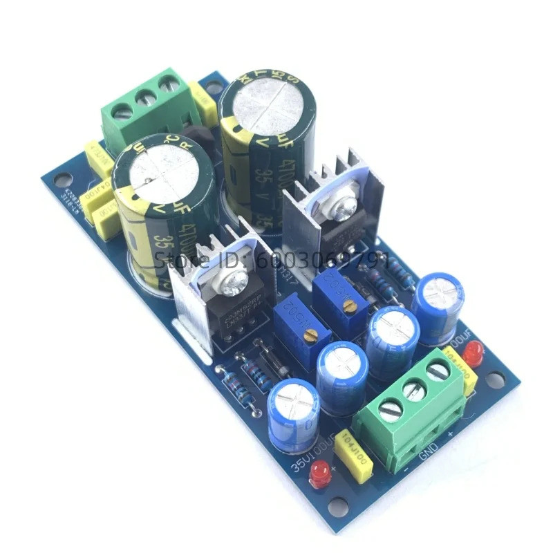 LM317 LM337 DC บอร์ดจ่ายไฟควบคุมแบบปรับได้, แหล่งจ่ายไฟแบบปรับได้บวกและลบ H