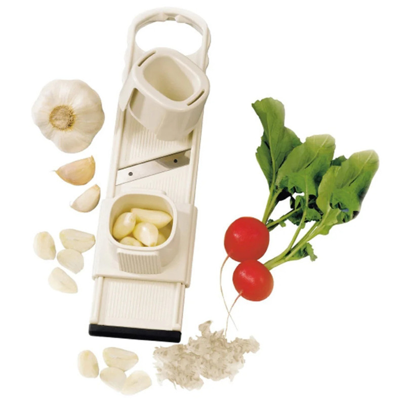 สแตนเลสมีดกบเหลากระเทียมบด Multifunctional กระเทียม Slicer Kitchen Gadget