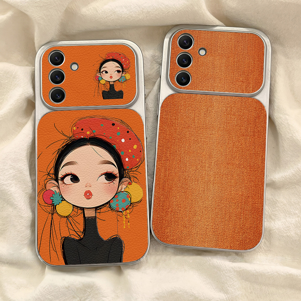 เคสซัมซุง For Samsung A57 A37 A27 A17 A07 A56 A55 A26 A16 A05S 5G A15 S26 S25 Ultra S24 S23 FE เคสนิ่มลายหนังแกะ สีพื้น