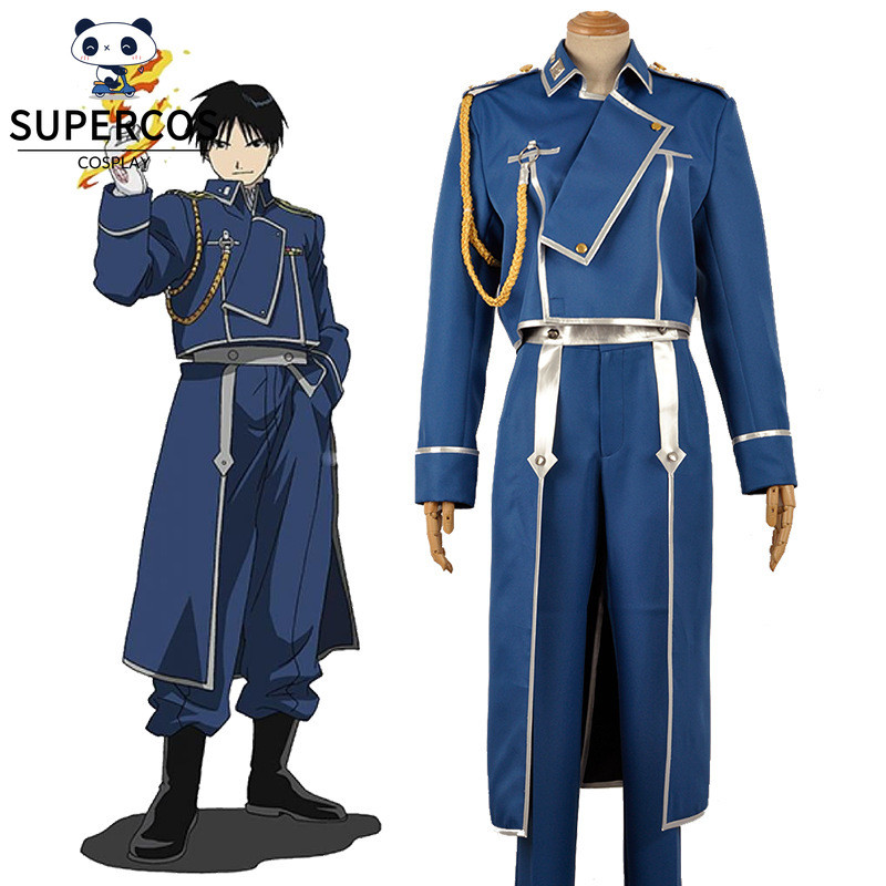 Fullmetal Alchemist Roy Mustang คอสเพลย์ชุดเครื่องแต่งกายชุดสําหรับ Comic Con Halloween