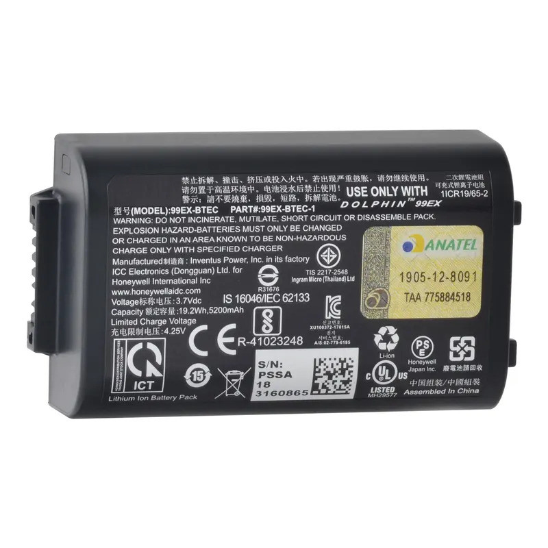 99EX-BTEC แบตเตอรี่ 5200mAh ความจุสูง 99EX-BTEC-1 แบตเตอรี่เดิมสําหรับ Honeywell Dolphin 99EX 99EX 9
