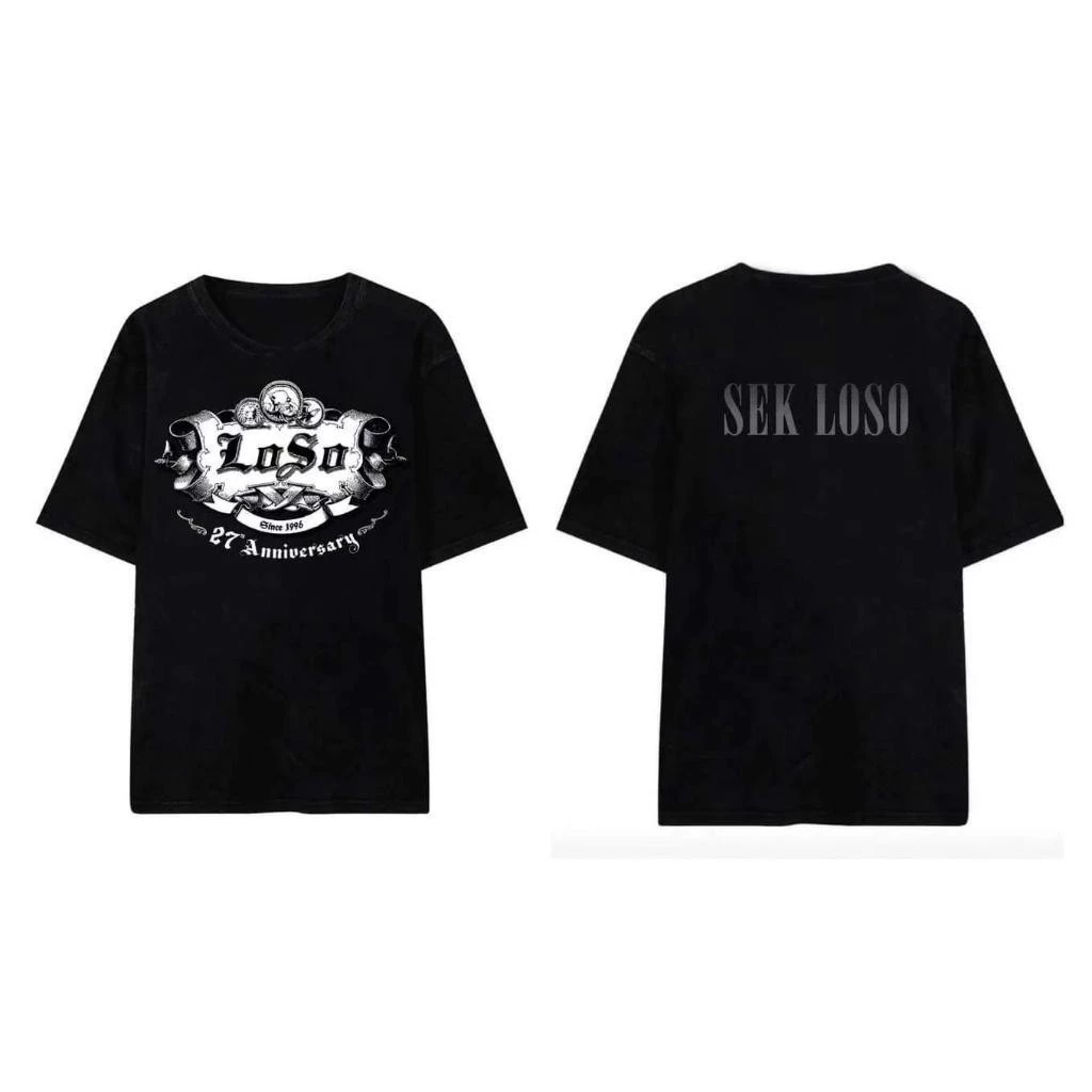 พร้อมส่ง เสื้อยืดผู้ชาย ผ้าฝ้ายแท้100% เสกโลโซที่ระลึก27ปี1996 ใส่สบายสุดๆ ระบายอากาศได้ดี