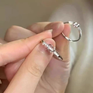 แหวนรูปหัวใจ สำหรับผู้หญิง ดีไซน์เรียบง่าย