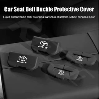 Toyota Car Seat Belt Buckle Protector Cover Soft Silicone Anti-Collision Case Car Seat Belt Plug Cover For Vios Raize Wigo Rush Veloz Yaris Cross Innova Avanza Fortuner TRD GR