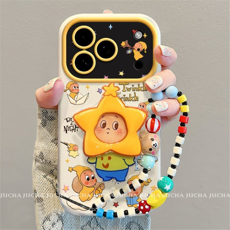 เคสโทรศัพท์ เหมาะสําหรับ iPhone 7 8 X XS XR XSMAX 11 12 13 14 15 16 17 Pro max Plus Air Moon Bed Starman + Chain Shock-Resistant Shock-Resistant เคสป้องกันรวมทุกอย่างกรณี UJOC