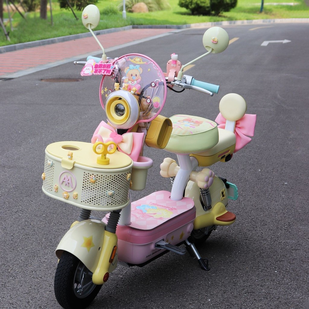 เหมาะสําหรับ Emma Yuan Universe play Butter Bear กระจกมองหลังรถยนต์ไฟฟ้า Reflector#适用爱玛元宇宙play黄油小熊后视