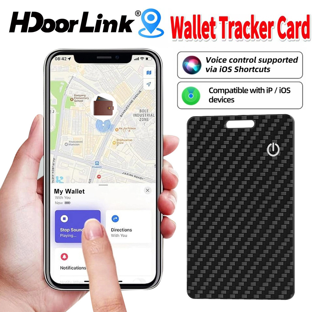 HdoorLink Global Tracker Card Gps Locator Card Ultra Thin ไร้สายชาร์จกระเป๋าสตางค์ Tracker Anti-loss