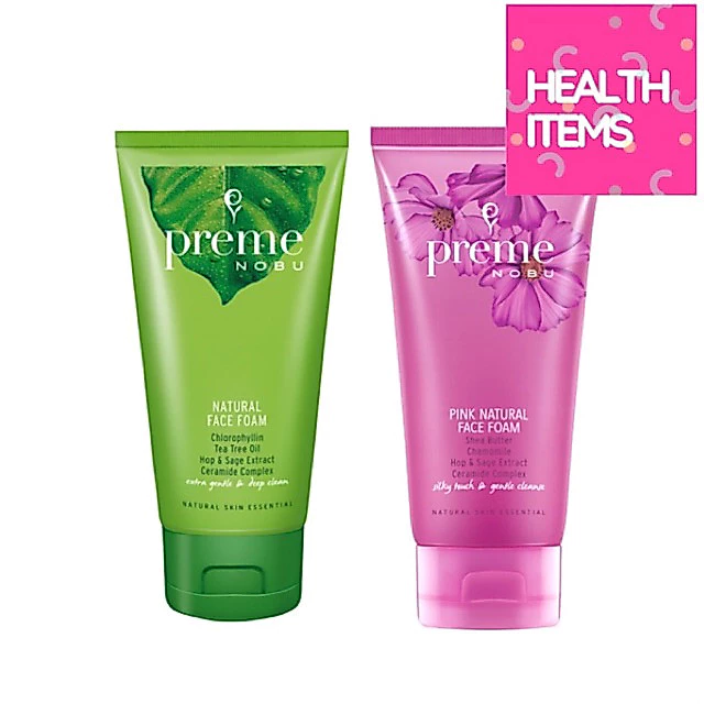 Preme Nobu Foam / Vitara Facial Cleansing Gel พรีม โนบุ และ Preme Nobu Pink Natural Face Foam
