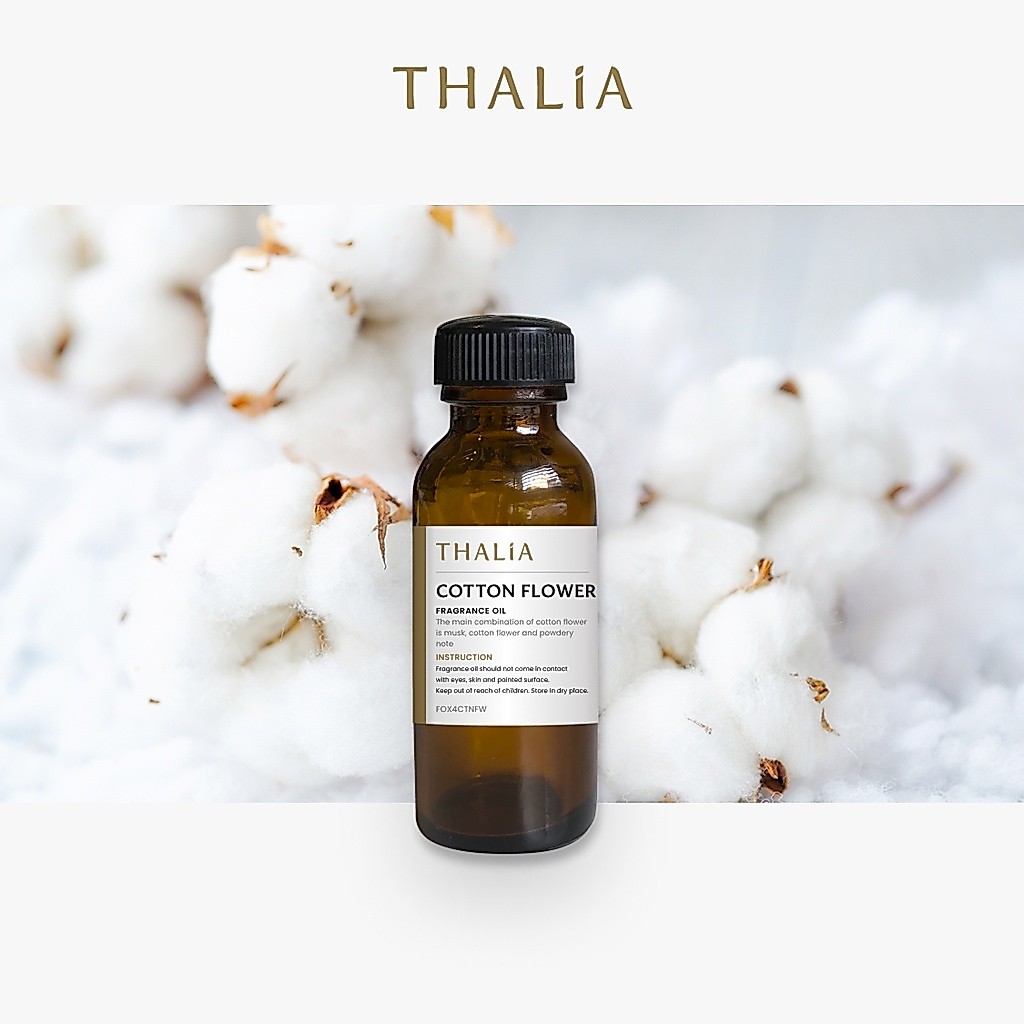 หัวน้ำหอมเข้มข้น 100% กลิ่น ดอกฝ้าย Cotton Flower (Fragrance Oil - No Alcohol)