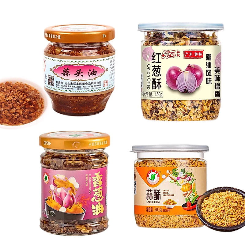กระเทียมเจียว หอมเจียว พร้อมส่ง ( 锦裕蒜头油、香葱油 )มีหลายรส กระเทียม หอมแดง พร้อมทาน ใช้สำหรับปรุงอาหารให้มีความหอม กลมกล่อม