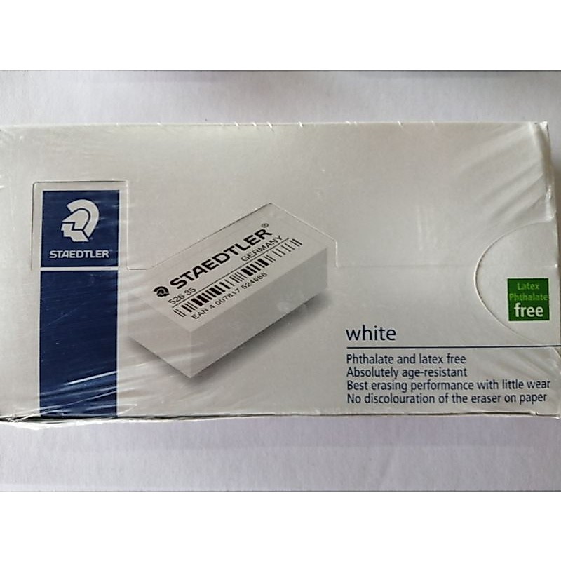 ยางลบ​  STAEDTLER​ ก้อนสีขาว  1​ กล่อง​ มี​ 50​ ก้อน