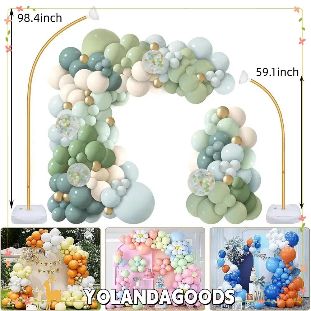 YOLANDAGOODS1 ชุดโค้งบอลลูน,ปรับ 1.5m/2.5m ชุดคอลัมน์บอลลูน,นํามาใช้ใหม่พร้อมฐานฟรีดัดครึ่งโค้งขาตั้